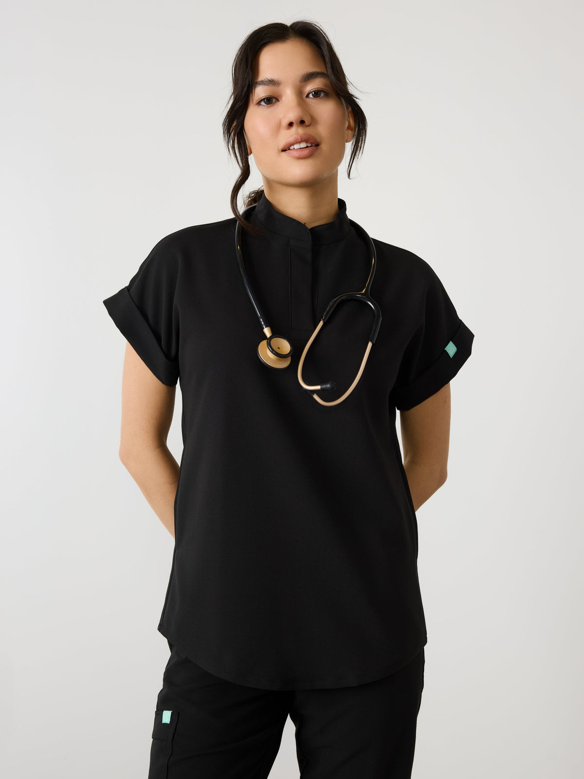 CHARLIE - NEGRO - Chaqueta Cuello Mandarín